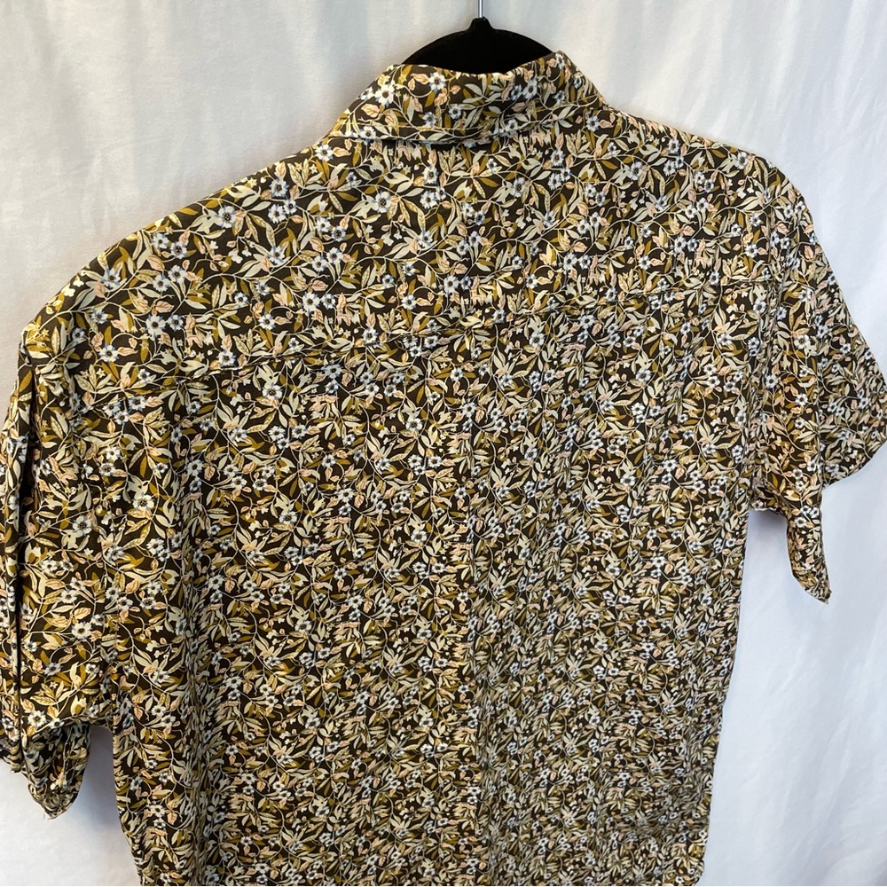 Firstribe‎ Surf Culture Large Short Sleeve Button Up Shirt Floral Artsy Bold - Picture 12 of 15